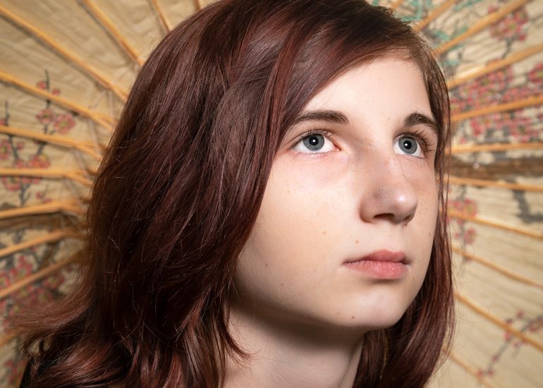 Cosplay Fotoaufnahmen eines jungen Mädchens